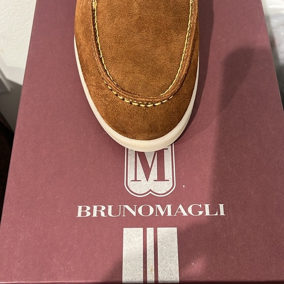 SUEDE Bruno Magli NWT in BOX Brown Suede Loafer NEVER WORN - Picture 2 of 7